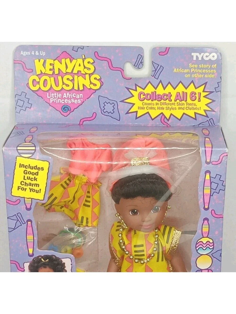 Vtg Tyco Kenya's Cousins Little African Princess Baby Doll NEW 1994 SEALED 16392